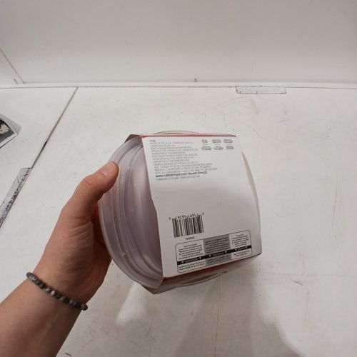 4PC RUBBERMAID TAKE ALONGS SQUARE FOOD STORAGE CONTAINERS - 669ML EACH - RED/CLEAR image 3