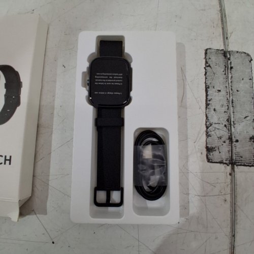 SMART WATCH FITNESS TRACKER - 1.91" HD SCREEN, HEART RATE/SLEEP MONITOR, SPO2, IP68 WATERPROOF, STEP COUNTER, FOR ANDROID/IOS - BLACK (MODEL: T60) image 3
