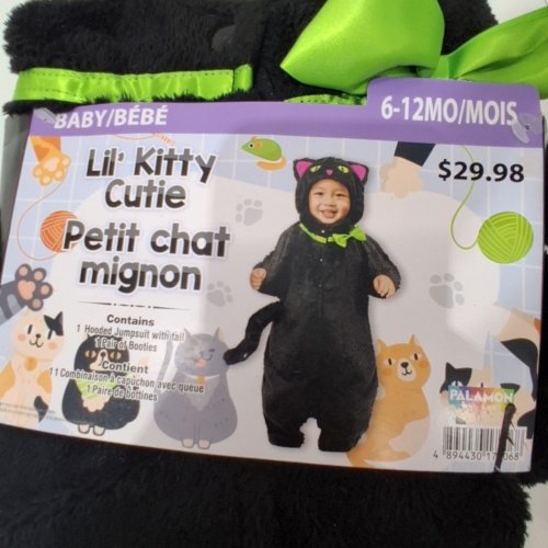PALAMON LIL' KITTY CUTIE COSTUME - 6-12 MONTHS - BLACK image 3