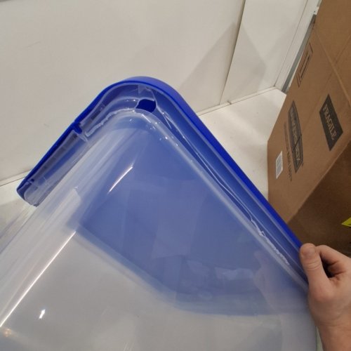 2PK BANKERS BOX HEAVY DUTY LONG PLASTIC LETTER/LEGAL FILE BOX - 29L - BLUE/CLEAR (MODEL: CRC00862) image 3