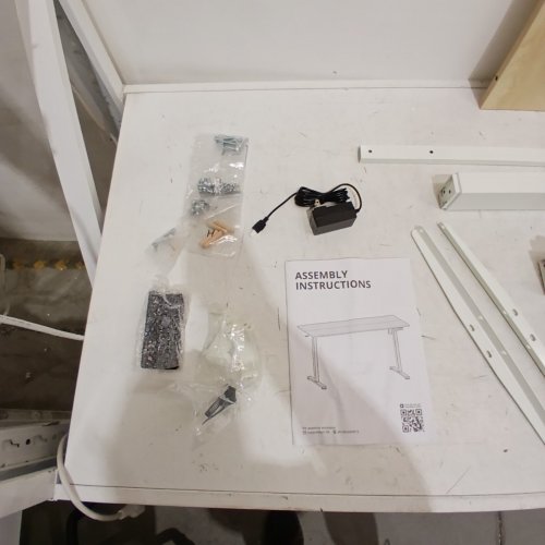ELECTRIC SPLICED BOARD HEIGHT ADJUSTABLE SIT-TO-STAND STANDING DESK - 48" - WHITE (MODEL: S22) image 3