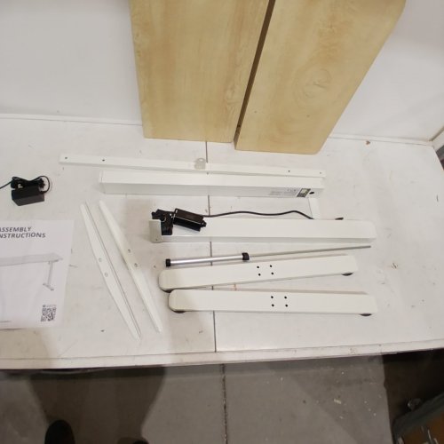 ELECTRIC SPLICED BOARD HEIGHT ADJUSTABLE SIT-TO-STAND STANDING DESK - 48" - WHITE (MODEL: S22) image 4