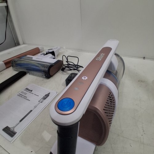 SHARK POWERPRO FLEX REVEAL CORDLESS VACUUM WITH HYPERVELOCITY SUCTION, FLOOR DETECT & DIRT-REVEAL TECHNOLOGY - WHITE/ROSE (MODEL: IZ380HC) image 2