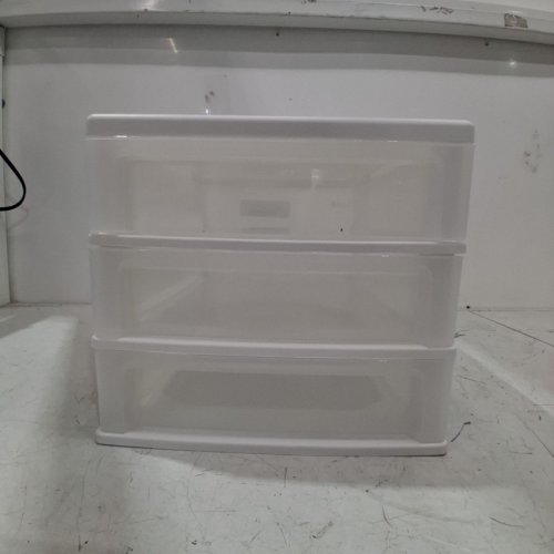 IRIS STACKABLE PLASTIC 3-DRAWER DESKTOP ORGANIZER -12"X10" - WHITE (MODEL: CDD-XS3) image 2