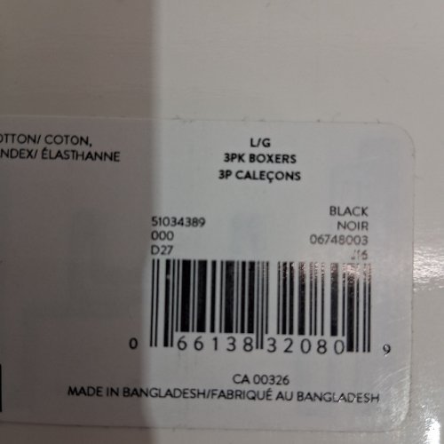 3PK MEN'S JOE BOXER BOXER BRIEFS - LARGE - BLACK image 4