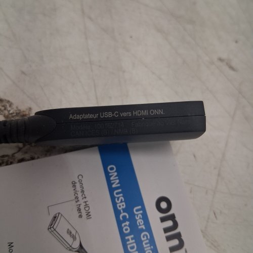 ONN USB-C TO HDMI ADAPTER - 4" - 4K HDMI - BLACK (MODEL: 100162714) image 2