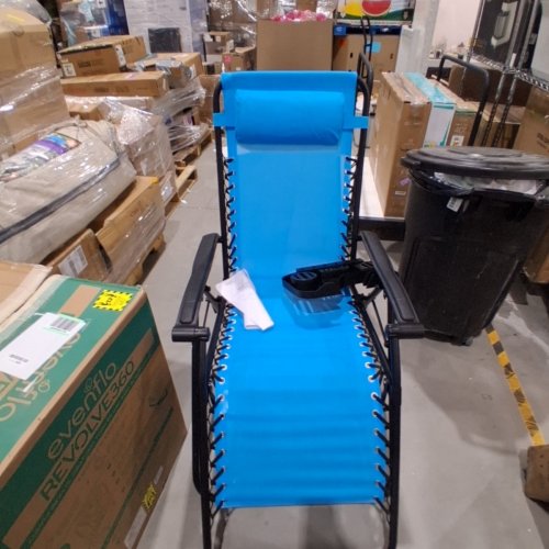 2PK GYMAX FOLDING ZERO GRAVITY RECLINING CHAIR - BLUE (MODEL: T-LCZG212CLBB) image 3
