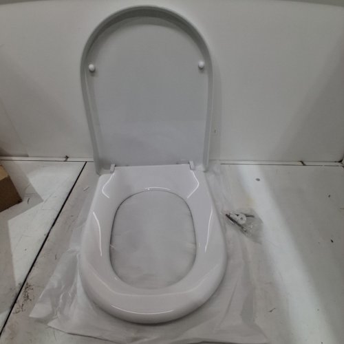 AOLALA SOFT CLOSE D SHAPED TOILET SEAT - 18" - WHITE (MODEL: ‎AOLALA-MTG01) image 3