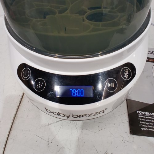 BABY BREZZA BOTTLE WASHER PRO ALL-IN-ONE STERILIZER & DRYER - HOLDS 4 BOTTLES - GREY/WHITE (MODEL: BRZ0103) image 2