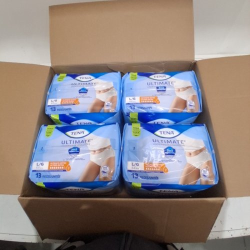 52PK ADULTS UNISEX TENA ULTIMATE 3X EXTRA DRY & ODOR PROTECTION UNDERWEAR - LARGE (45" - 58") (MODEL: 072323 V-01) image 2