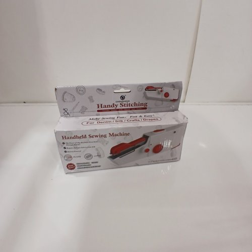 CHENSHENG HANDHELD PRE-THREADED SEWING MACHINE - WHITE/RED image 2
