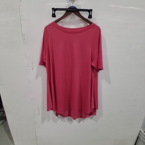 WOMEN'S LANE BRYANT BOAT NECK TOP - 2X - PINK (STYLE: ALONNA LB0036) image 2