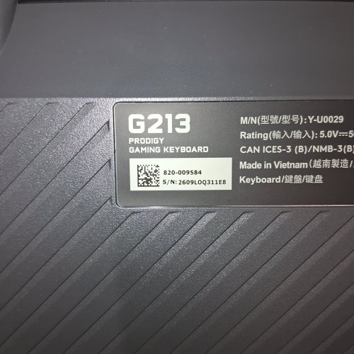 LOGITECH G213 PRODIGY WIRED RGB GAMING KEYBOARD WITH 16.8 MILLION LIGHTING COLOURS - (MODEL: Y-U0029/920-008083) image 6
