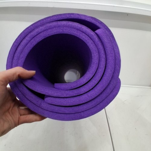 2PC CAP BARBELL HIGH DENSITY EXERCISE YOGA MAT WITH KNEE PAD - 24" X 71", 1/2" THICKNESS - PURPLE (MODEL: MTIS-6523-12PL-K) image 2