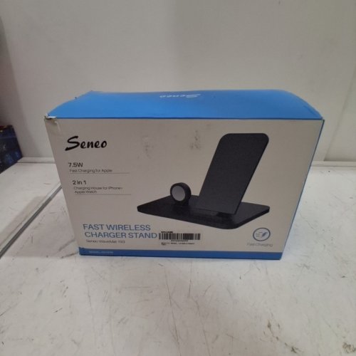 SENEO 2 IN 1 WIRELESS CHARGER STAND FOR APPLE IPHONE AND WATCH - 7.5W - BLACK - (MODEL: PA193B) image 5