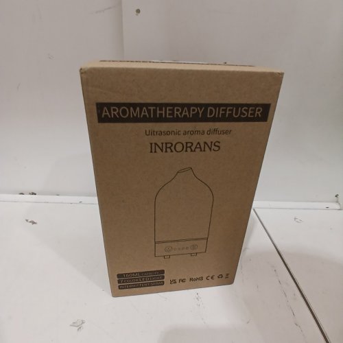 INRORANS ULTRASONIC AROMA DIFFUSER - BLOWN GLASS OIL DIFFUSER, 160ML - MAX 10W - 7 COLOR LED LIGHT (MODEL: ENMD5001) image 2