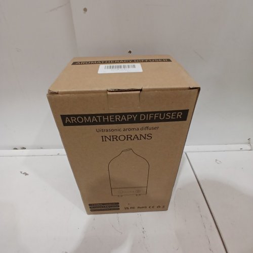 INRORANS ULTRASONIC AROMA DIFFUSER - BLOWN GLASS OIL DIFFUSER, 160ML - MAX 10W - 7 COLOR LED LIGHT (MODEL: ENMD5001) image 3