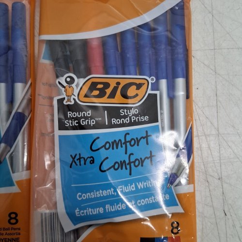 14 (8PK) BIC COMFORT XTRA COMFORT ROUND STIC GRIP BALL PENS - BLUE/RED/BLACK image 3