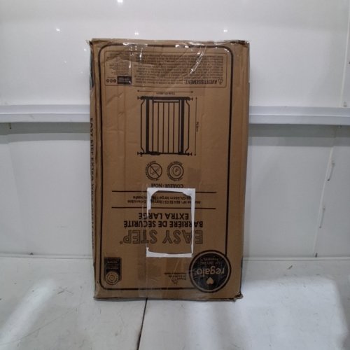 REGALO EASY STEP ADJUSTABLE EXTRA WIDE METAL SAFETY GATE, 30" X 29" - 49" - BLACK (MODEL: 1164EBDS) image 6