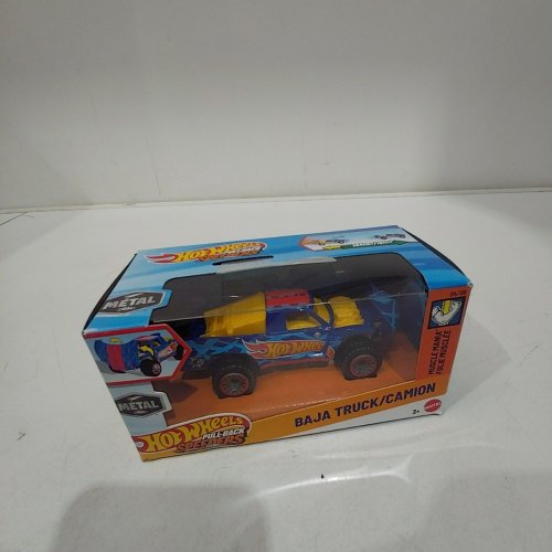 HOT WHEELS METAL PULL-BACK SPEEDERS BAJA TRUCK TOY VEHICLE - BLUE / YELLOW / RED image 2