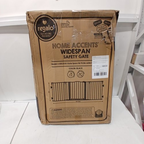 REGALO HOME ACCENTS WIDESPAN BABY GATE - 28" - BLACK (MODEL: 1176 B DS) image 4