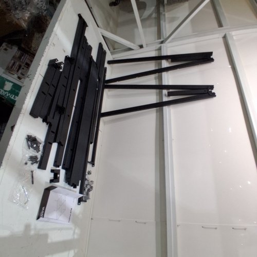 VASAGLE HEAVY DUTY PLATFORM METAL BED FRAME WITH UNDERBED STORAGE - KING - BLACK (MODEL: RMB654D02) image 3