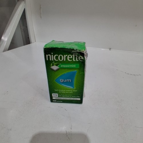105PK NICORETTE NICOTINE GUM - 2MG - PEPPERMINT image 4