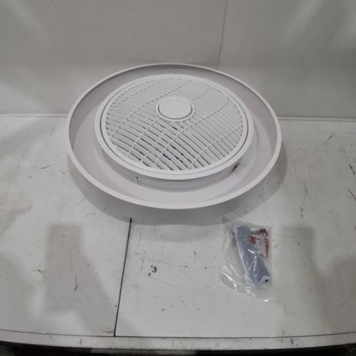 LEDIARY MODERN ENCLOSED BLADE FLUSH MOUNT CEILING FAN WITH LIGHTS AND REMOTE AND APP CONTROL - 22" - 3000-6000K - 3000LM - 6 SPEEDS - WHITE (MODEL: Y23FSD0032-1801) image 2