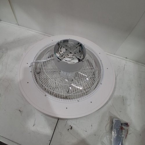 LEDIARY MODERN ENCLOSED BLADE FLUSH MOUNT CEILING FAN WITH LIGHTS AND REMOTE AND APP CONTROL - 22" - 3000-6000K - 3000LM - 6 SPEEDS - WHITE (MODEL: Y23FSD0032-1801) image 4
