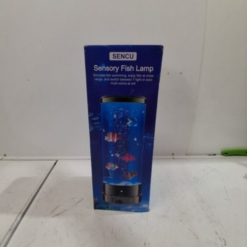 SENCU SENSORY BUBBLE FISH LAMP WITH REMOTE CONTROL - 11.35" H - BLACK image 4