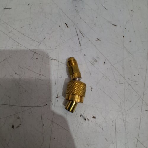 YELLOW JACKET 45 DEGREE MALE FLARE WITH SCHRADER CORE IN MALE END - 5/16" FEMALE QC - 1/4" MALE FL - BRASS (MODEL : 19173) image 3