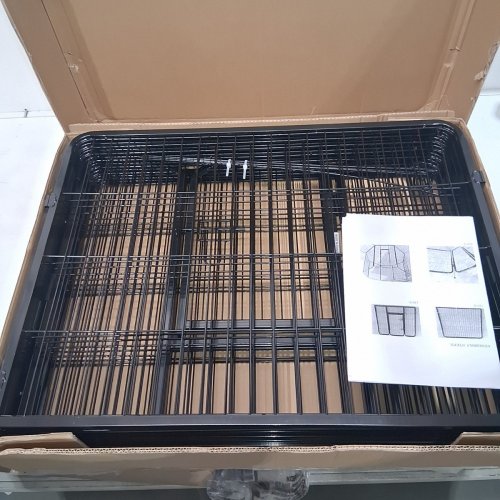 BESTPET 8-PANEL HEAVY DUTY PET PLAYPEN - OUTDOOR OR INDOOR EXERCISE PEN FOR CATS, DOGS - 24" X 31" EACH - BLACK (MODEL: HP2432-8-BLACK) image 2
