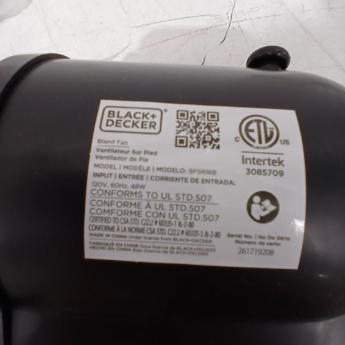 BLACK + DECKER STAND FAN WITH REMOTE - 16" DIAMETER - BLACK (MODEL: BFSR16B-01) image 3