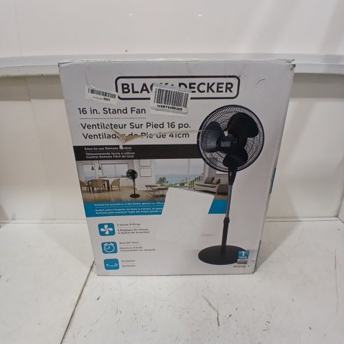 BLACK + DECKER STAND FAN WITH REMOTE - 16" DIAMETER - BLACK (MODEL: BFSR16B-01) image 6