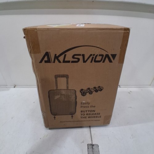AKLSVION HARDSIDE CARRY-ON LUGGAGE SUITCASE WITH DETACHABLE SPINNER WHEELS & TSA LOCK - 18" - BLACK (MODEL: AK-07) image 6