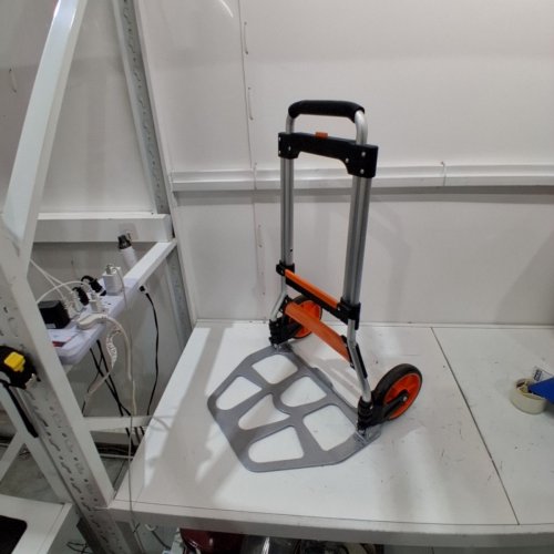 FOLDING HAND TRUCK - 275LB CAPACITY - ORANGE/BLACK (MODEL: GZS100AT) image 2