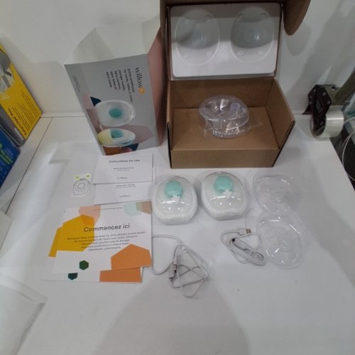 WILLOW GO WEARABLE HAND-FREE DOUBLE ELECTRIC BREAST PUMP - TEAL/WHITE image 3