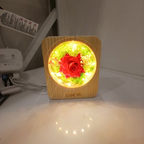 YUIXLIN PRESERVED ROSE FLOWER "I LOVE YOU" DISPLAY LIGHT - RED image 3