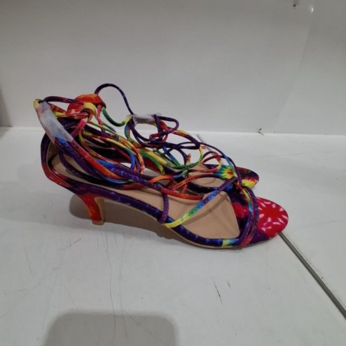 ALLEGRA K STRAPPY HEELED SANDALS - SIZE 8.5 - MULTICOLOR image 2