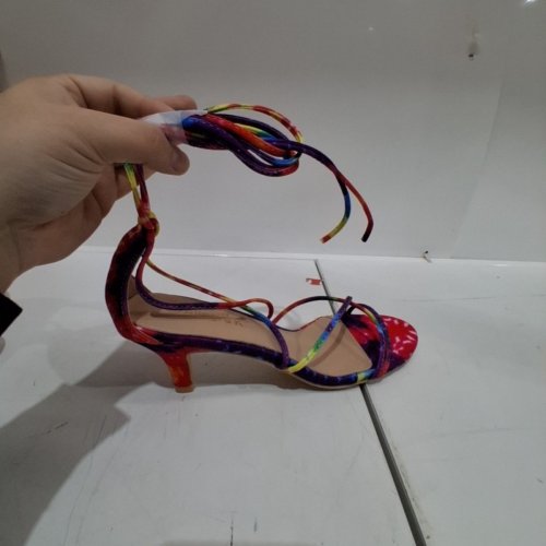 ALLEGRA K STRAPPY HEELED SANDALS - SIZE 8.5 - MULTICOLOR image 5