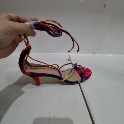 ALLEGRA K STRAPPY HEELED SANDALS - SIZE 8.5 - MULTICOLOR image 6