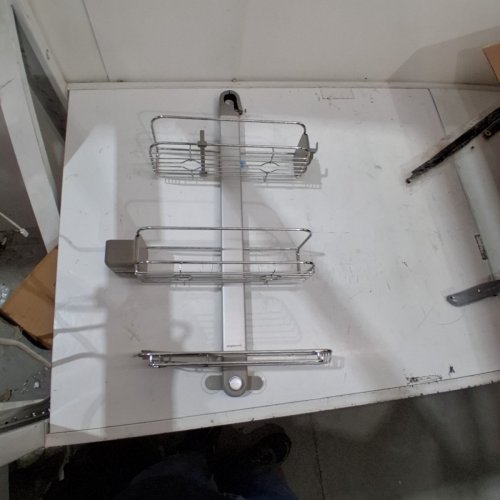 SIMPLE HUMAN ADJUSTABLE X LARGE SHOWER CADDY ALUMINUM image 2