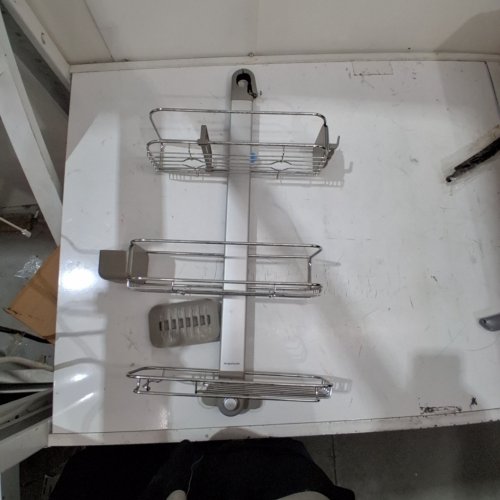 SIMPLE HUMAN ADJUSTABLE X LARGE SHOWER CADDY ALUMINUM image 5