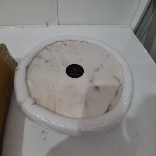 ESSENCE OF HOME/IH CASADECOR MARBLE SCALLOP LAZY SUSAN - 12" - WHITE image 2