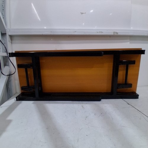 FOLDING RECTANGULAR COMPUTER DESK WITH METAL FRAME - 39" X 29" - BROWN / BLACK (MODEL: 10DLJJAC5-100BB) image 2