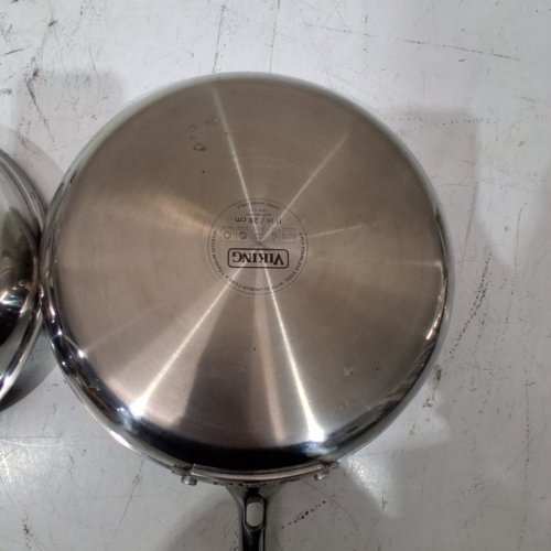 2PC VIKING PUREGLIDE PRO 3-PLY FRYING PAN SET - 9.5" & 11" - STAINLESS STEEL image 4