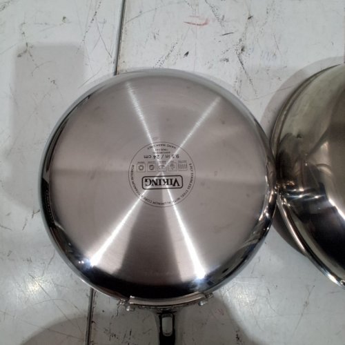 2PC VIKING PUREGLIDE PRO 3-PLY FRYING PAN SET - 9.5" & 11" - STAINLESS STEEL image 5