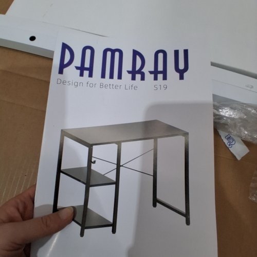 PAMRAY COMPUTER DESK WITH SHELVES - 32" - WHITE (MODEL: S19) image 2