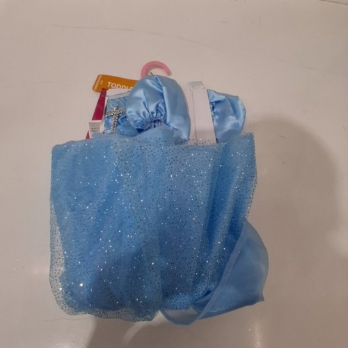 2PC TODDLER GIRLS DISGUISE DISNEY CINDERELLA COSTUME - 3-4T - BLUE image 4
