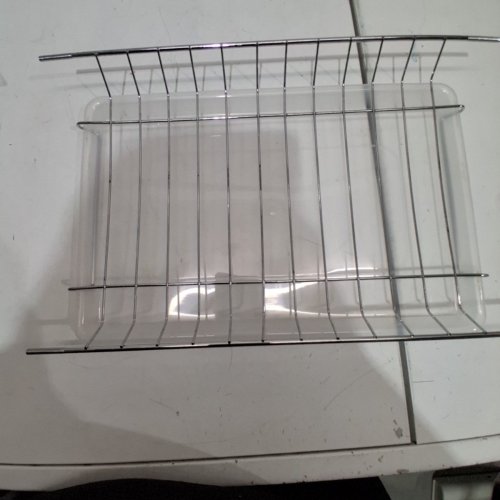 MULTIFUNCTIONAL S-SHAPED DISH DRYING RACK - 16" X 15" X 10" - SILVER image 4